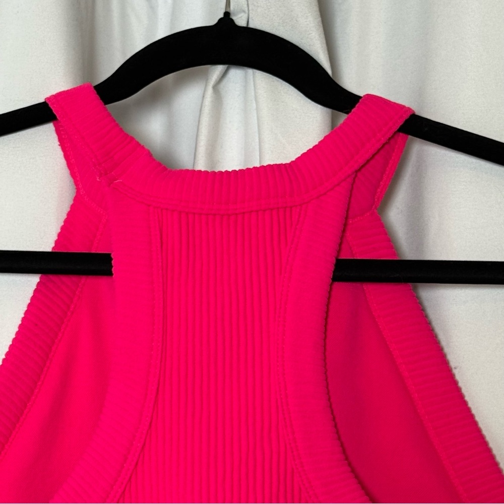 Aerie Seamless Longline Sports Bra Crop Tank Pink Womens XL - Picture 6 of 11